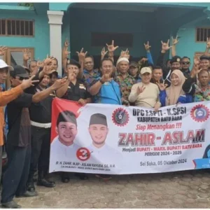 F.SPTI-K.SPSI Batu Bara Deklarasi Dukung Paslon Bupati Zahir-Aslam, Iuran 2 Bulan Digratiskan