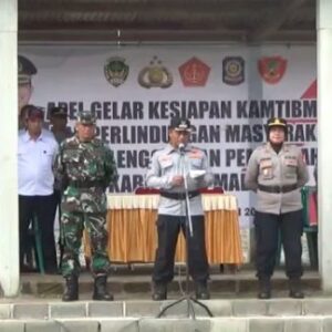 Apel Gelar Kesiapan Kamtibmas dan Perlindungan Masyarakat Dalam Penyelenggaraan Pemilu 2024 Kecamatan Dagangan