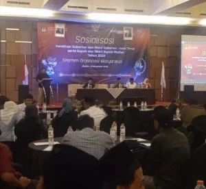 Beri Pemahaman  Pelaksanaan Pilkada Serentak 2024, KPU Kabupaten Madiun Sosialisasi  Pemilihan Gubernur dan Wakil Gubernur serta Bupati dan Wakil Bupati Madiun bagi Ormas