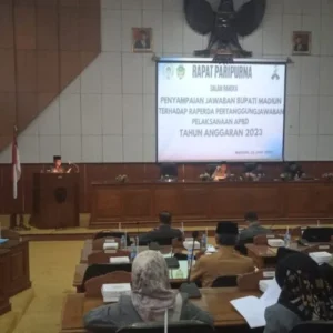 Paripurna,  Penyampaian Jawaban Bupati Madiun Tentang Pertanggungjawaban Pelaksanaan APBD Tahun 2023