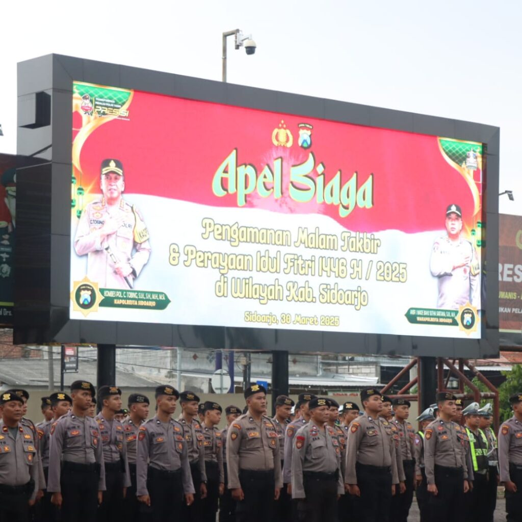 800 Polisi Sidoarjo Siap Amankan Malam Takbir Idul Fitri