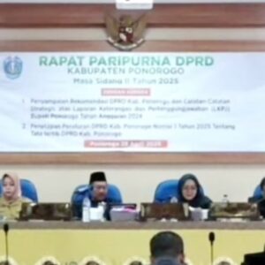 Paripurna DPRD Ponorogo, Sampaikan Rekomendasi LKPJ Bupati dan Penetapan Tatib Baru