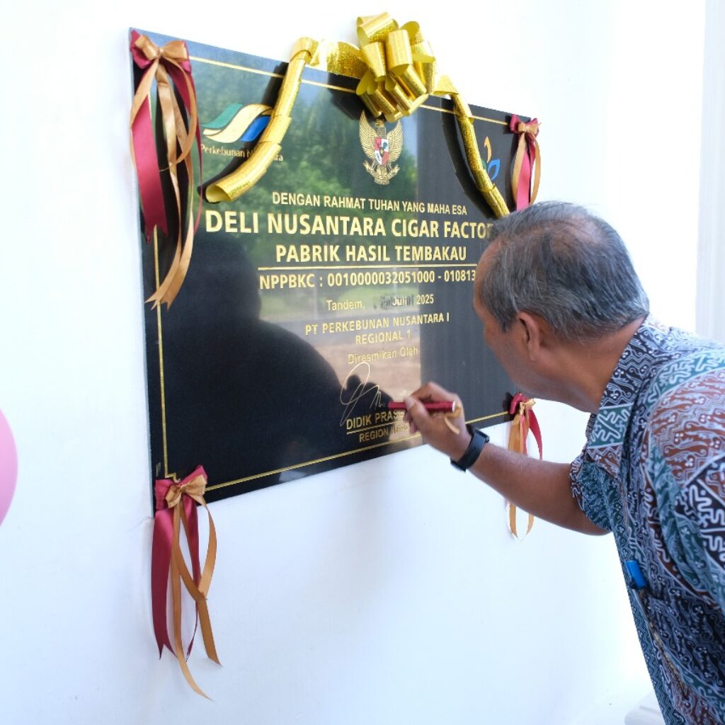 Pabrik Cerutu Tembakau Deli Diresmikan, Siap Bertarung di Pasar Global