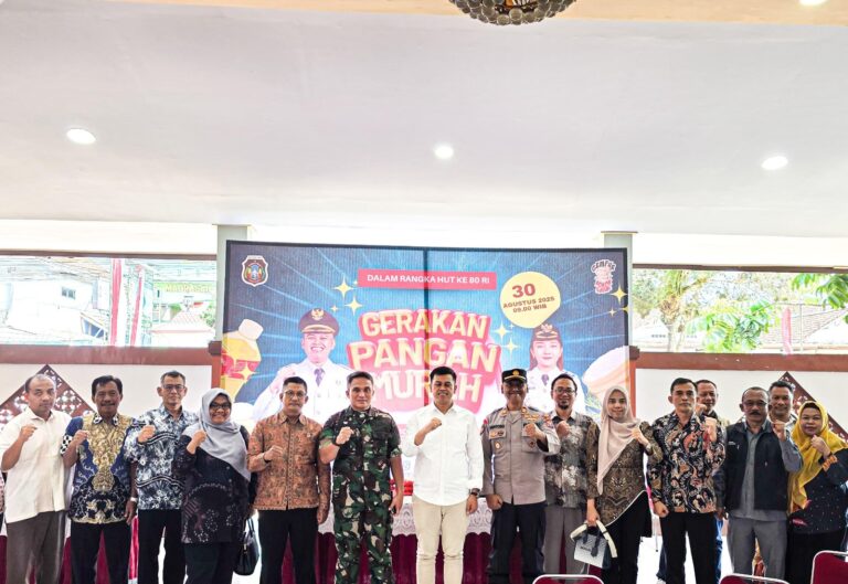 Gerakan Pangan Murah Serentak di Blitar Dandim 0808 dan Forkompinda Komitmen Jaga Kestabilitas Harga