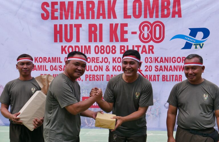 Semarak Kemerdekaan Kompak Dan Gembira, Kodim 0808 Meriahkan Lomba Menyambut HUT RI Ke 80.