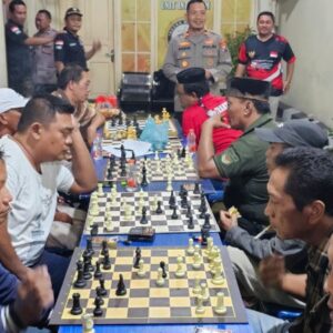 Polsek Cerme Gaungkan Pesan Kamtibmas Lewat Turnamen Catur