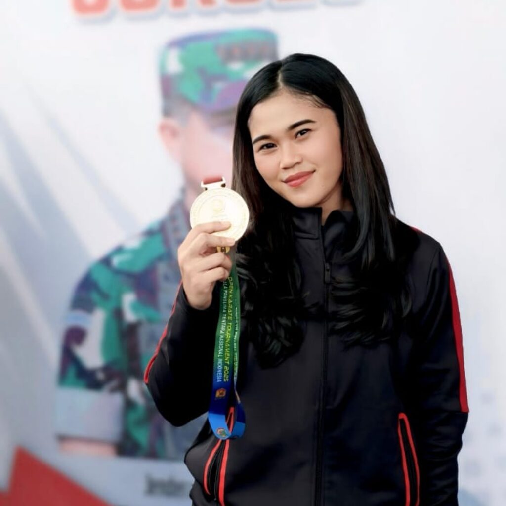 Bripda Gaby, Raih Juara I Kejuaraan Karate Piala Panglima TNI 2025