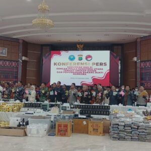 Sejarah! Ditresnarkoba Poldasu Sita 1,4 Ton Sabu, 6.004 orang Tersangka