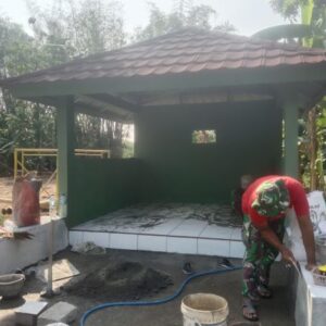 Pembangunan Poskamling di Lokasi TMMD ke-126  Masuki Tahap Finishing
