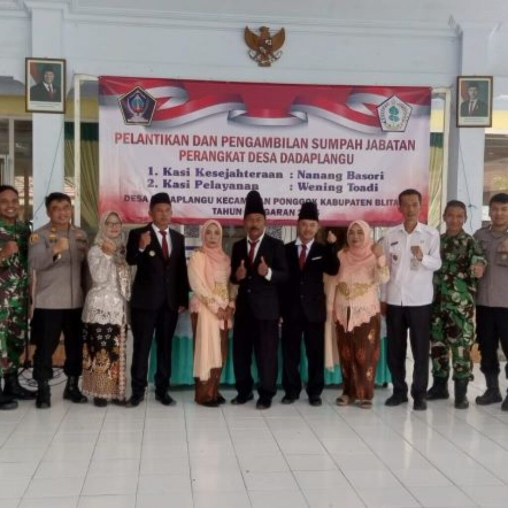 Kades Dadaplangu Gelar Pelantikan dan Sumpah Janji Dua Perangkat Desa yang Baru