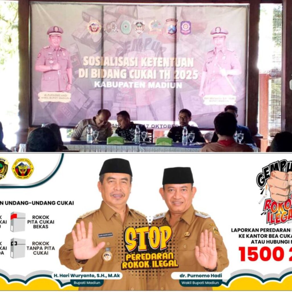 Melalui Sosialisasi Perundang undangan, Pemkab Madiun Gempur Rokok Ilegal