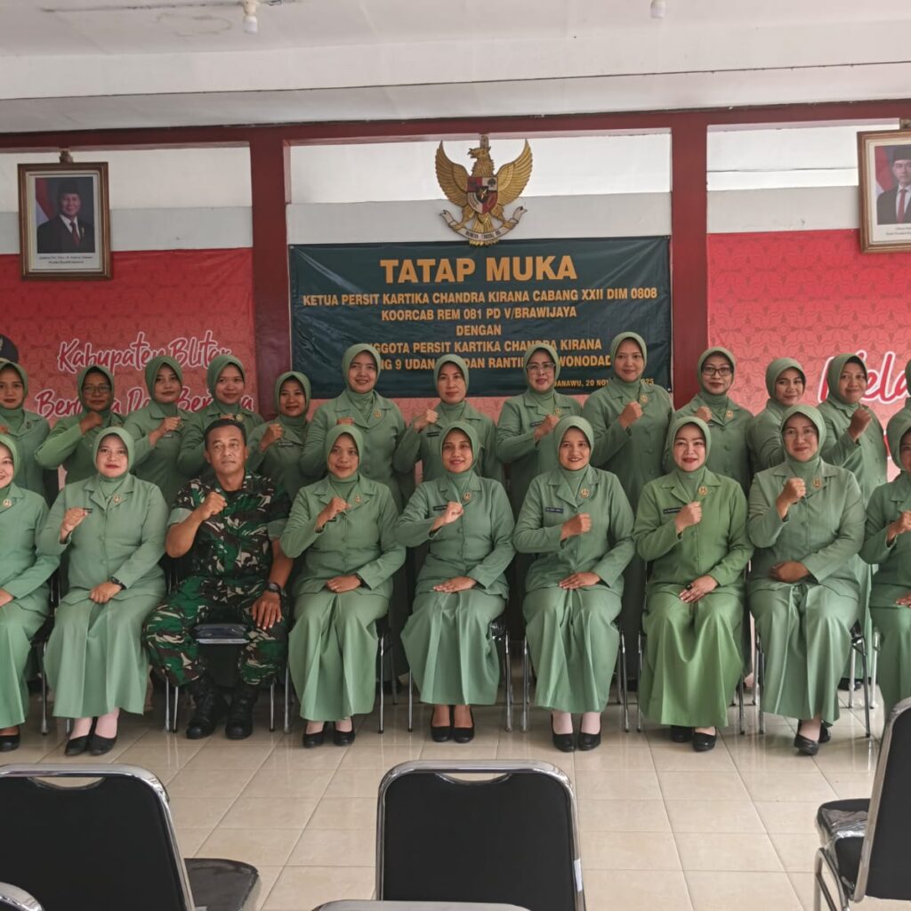 Pererat Tali Silaturahmi, Ketua Persit Kartika Chandra Kirana Cabang XXII Dim 0808 Kunjungi Ranting Jajaran Blitar