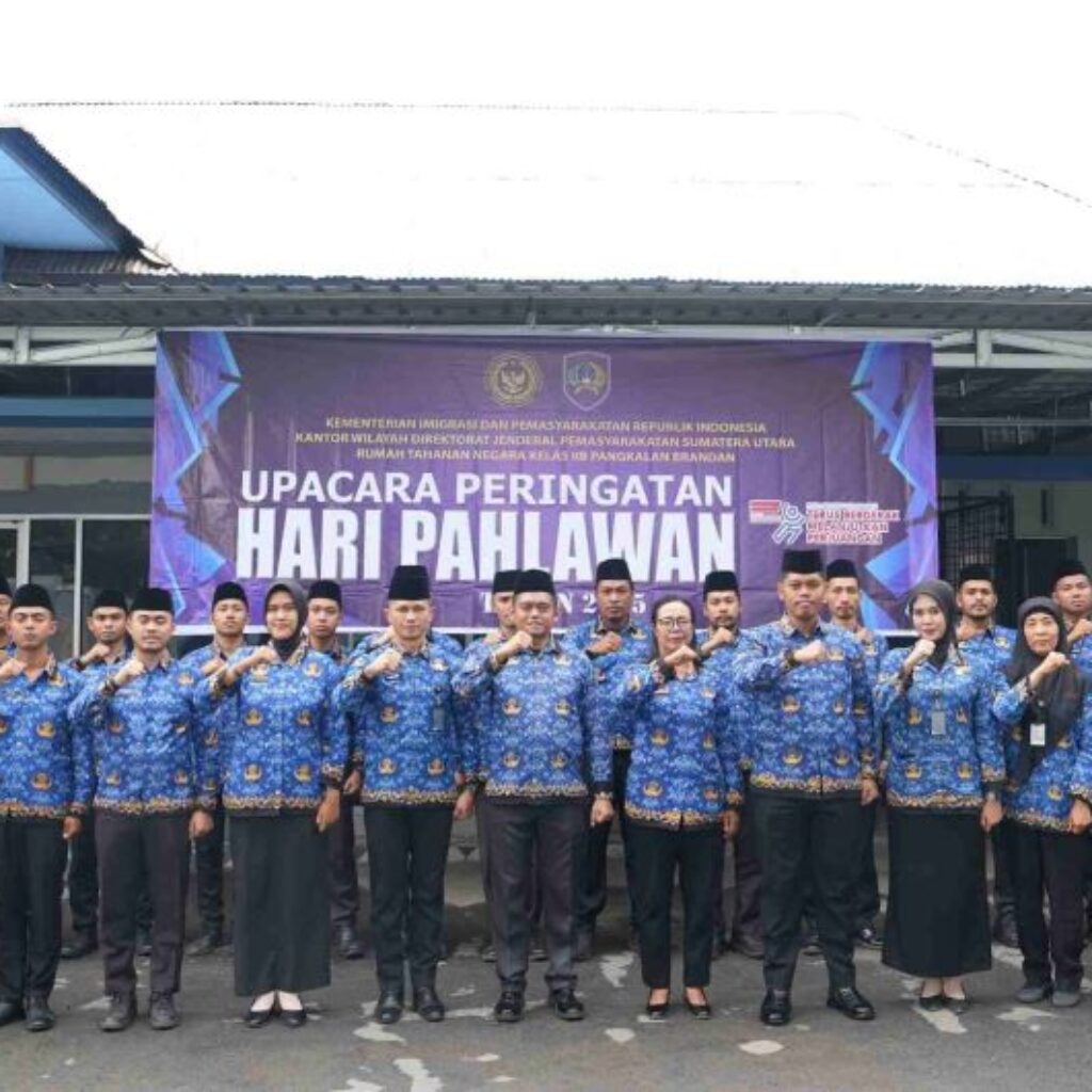 “Pahlawanku Teladanku,” Rutan Pangkalan Brandan Gelar Upacara Peringatan Hari Pahlawan