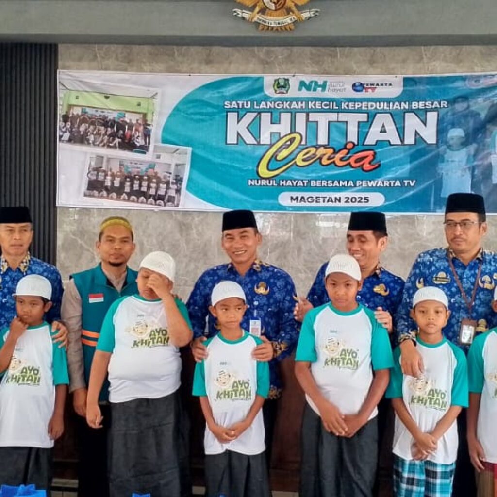 Kolaborasi Media Pewarta, Nurul Hayat dan Pemkab Magetan Gelar Khitan Ceria
