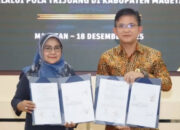 Penandatanganan Nota Kesepakatan  Kantor Pertanahan  Serahkan 243 Sertifikat Aset kepada Pemkab Magetan
