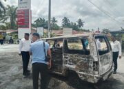 Korsleting Aki Picu Kebakaran Mobil di SPBU Pakam