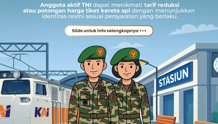 KAI Daop 7 Madiun Informasikan Kewajiban Registrasi Ulang Tarif Reduksi TNI dan POLRI