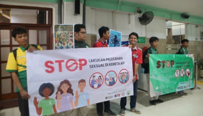 KAI Daop 7 Madiun Bersama Railfans Madiun Gelar Kampanye Anti Pelecehan Seksual