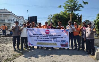KAI Daop 7 Madiun Tutup Perlintasan Sebidang Liar di Kabupaten Blitar