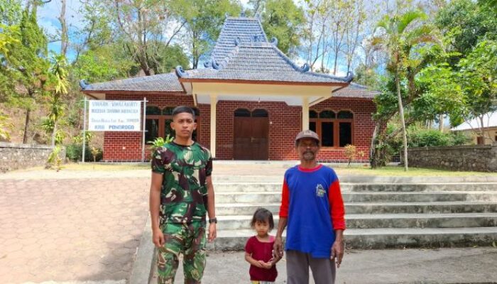 TMMD 129 Ponorogo, Sasar Perbaikan Jalan Depan Vihara Vimalakirti Bulu Lor
