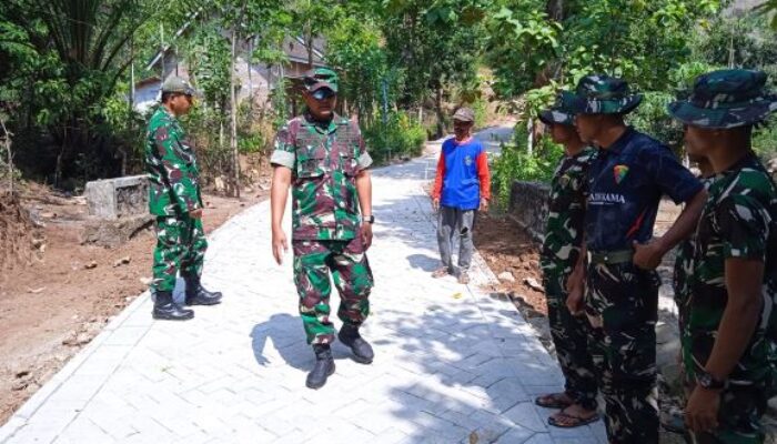 Pastikan Progres Sesuai Target, Dansatgas TMMD Kodim 0802/Ponorogo Cek Lokasi Sasaran