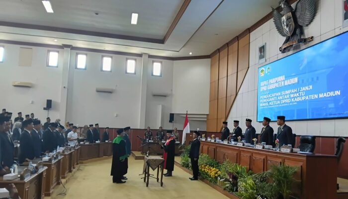 Melalui PAW Agus Payitno Resmi Jabat Wakil Ketua DPRD Kabupaten Madiun Gantikan Ali Masngudi