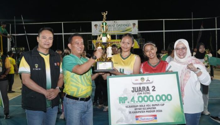 Bupati Madiun Tutup Kejuaraan Bola Voli Antar Kecamatan Piala Bupati Cup 2026
