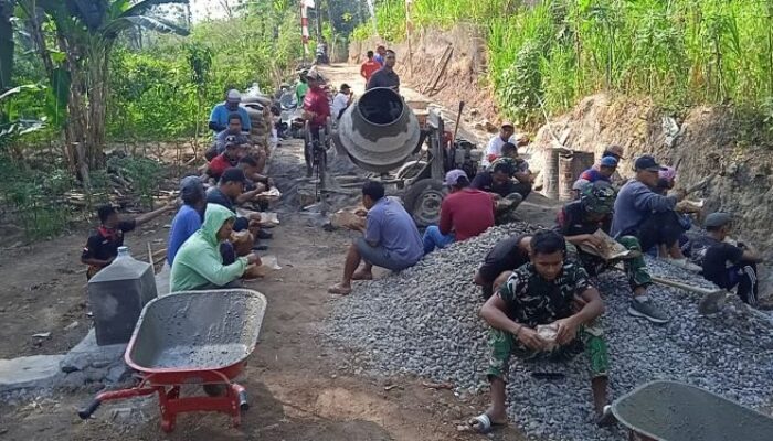 Lebih dari Proyek Fisik, TMMD Ke-129 Bangun Kebersamaan di Desa Bulu Lor