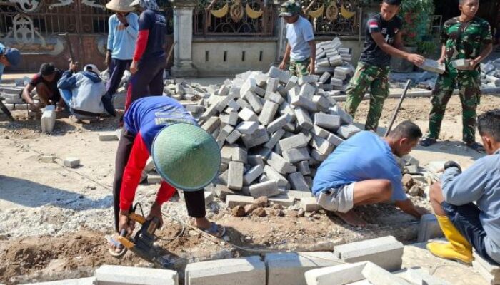 Bor Beton Turun Tangan, Perjuangan Satgas TMMD Kejar Pembangunan Jalan Bulu Lor