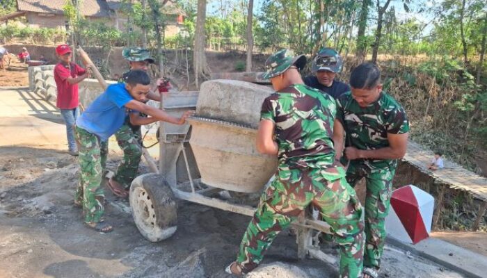 Tahap Akhir TMMD 129, Molen Disingkirkan Jembatan Bibis Segera Rampung