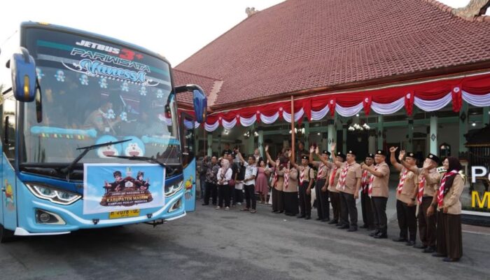 Bupati Madiun Lepas Kontingen Pramuka Ikuti Jambore Nasional XII 2026