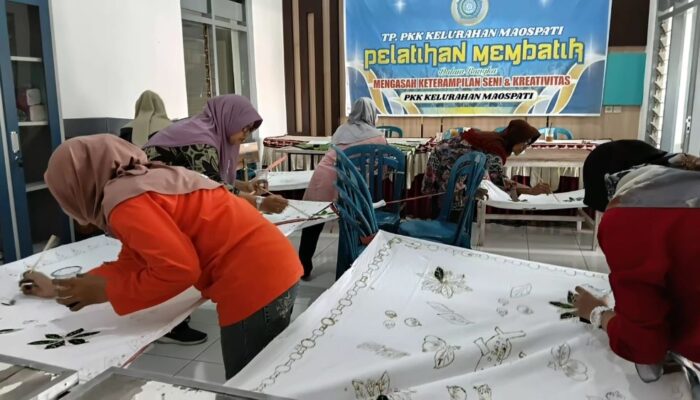 Asah Ketrampilan, Kelurahan Maospati  Gelar Pelatihan Membatik Bagi Masyarakat