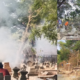 Warga RW 01 Desa Karangjati Bersihkan Sisa Pohon Asam Terbakar dan Tumbang di Area Pemakaman