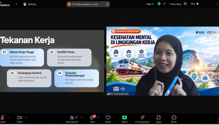 Melalui Webinar Bertajuk “Kesehatan Mental di Lingkungan Kerja”, KAI Daop 7 Madiun Perkuat Kepedulian terhadap Kesehatan Mental Pekerja