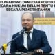 Kabinet Prabowo Dan Ujian Politik Hukum: Sah Secara Hukum Belum Tentu Efektif Secara Pemerintahan